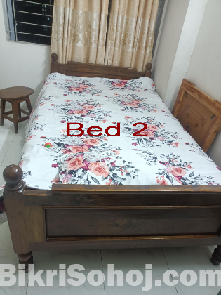 আকাশমনি কাঠের সেমি ডাবল খাট